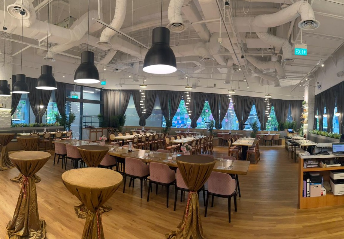 Set for a standing reception