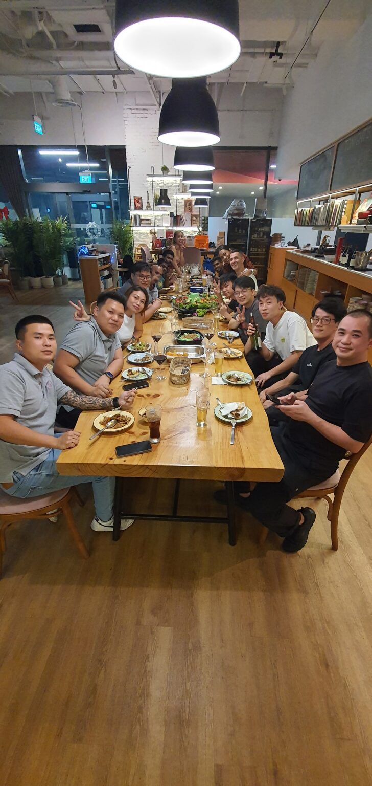 A team dinner at La Table d’Emma in December