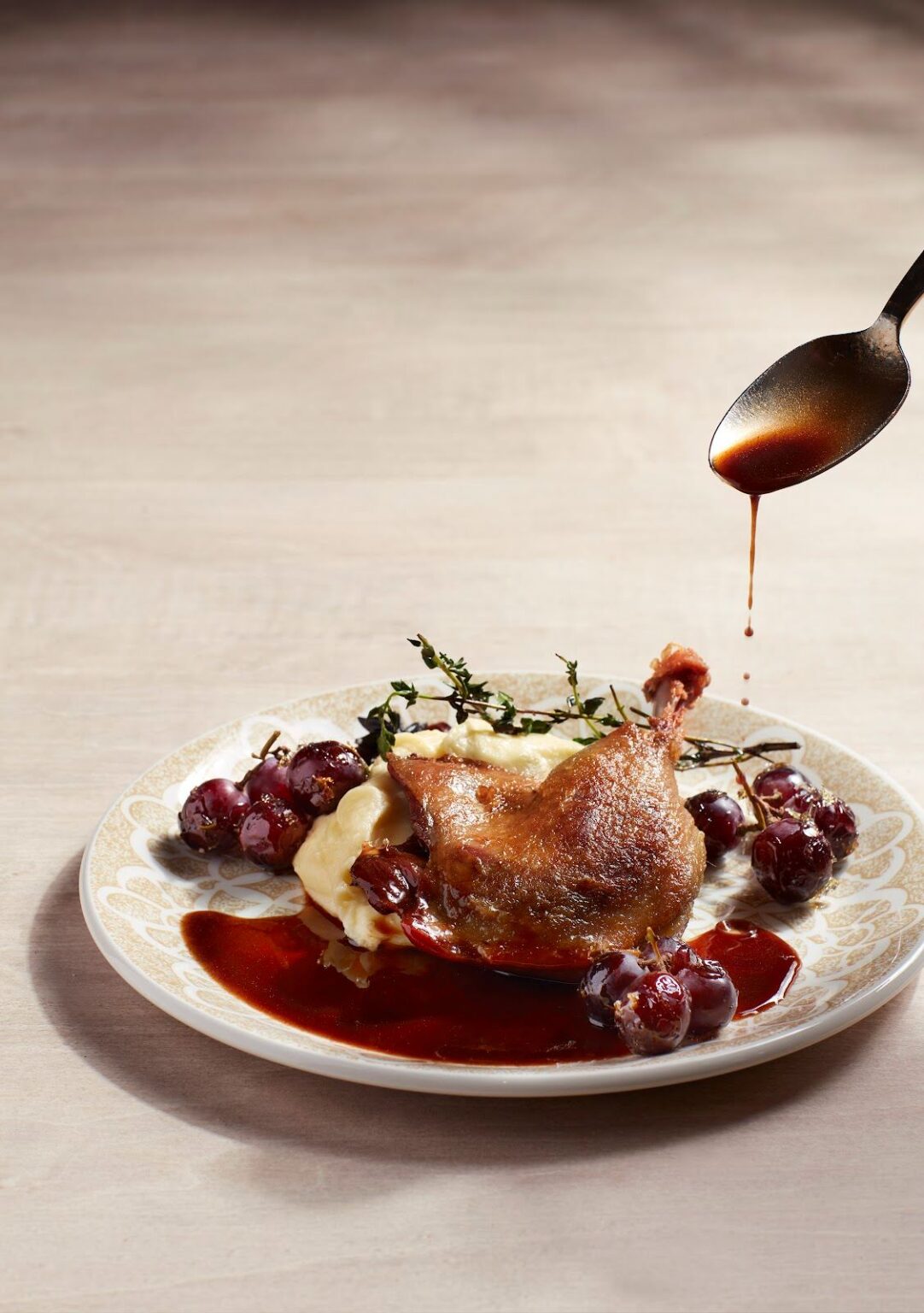 Roasted duck leg